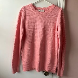 LOFT Scalloped Bobble Sleeve Sweater